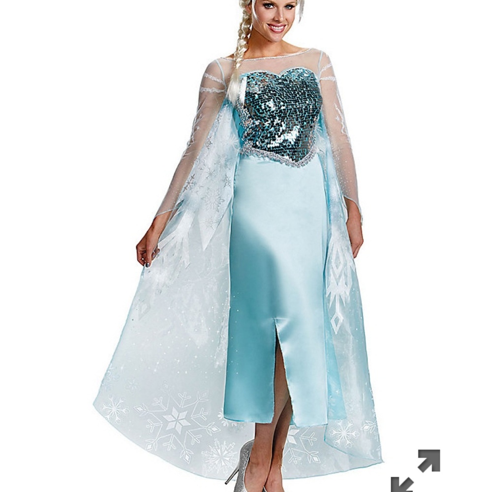 Adult Women Elsa Costume- Disney Official with wig